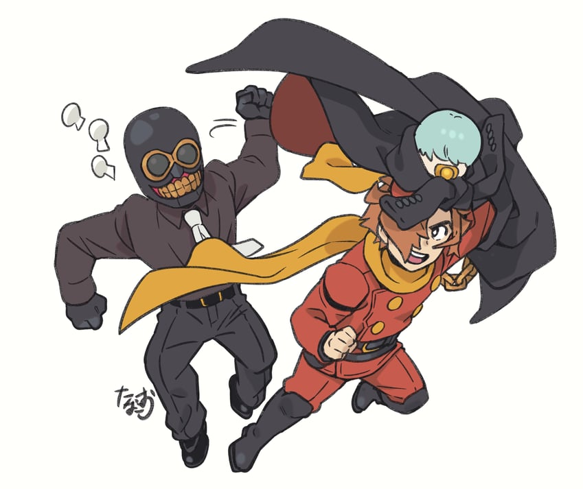 shimamura joe, ivan whisky, and black ghost (cyborg 009) drawn by tanaotanako