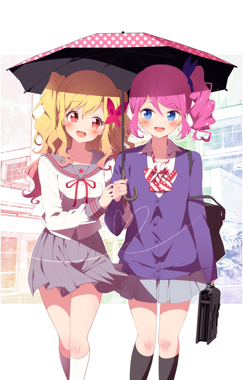 nijino yume and sakuraba rola (aikatsu! and 1 more) drawn by ichijo_rei