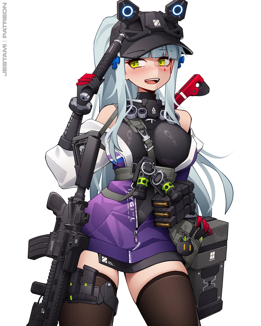 hk416 and klukai (girls' frontline and 1 more) drawn by jestami