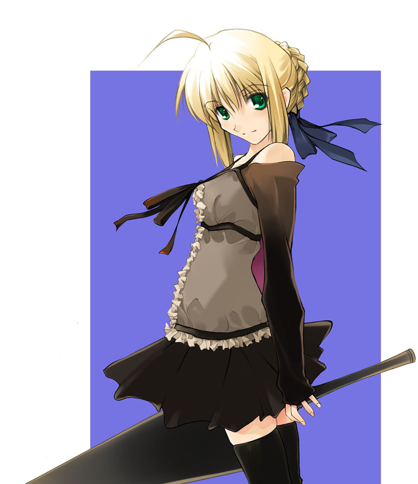 artoria pendragon and saber (fate and 1 more) drawn by nagare_hyougo