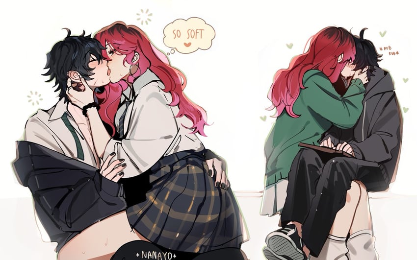 player character, kylar, and nana (degrees of lewdity) drawn by hyuwrii