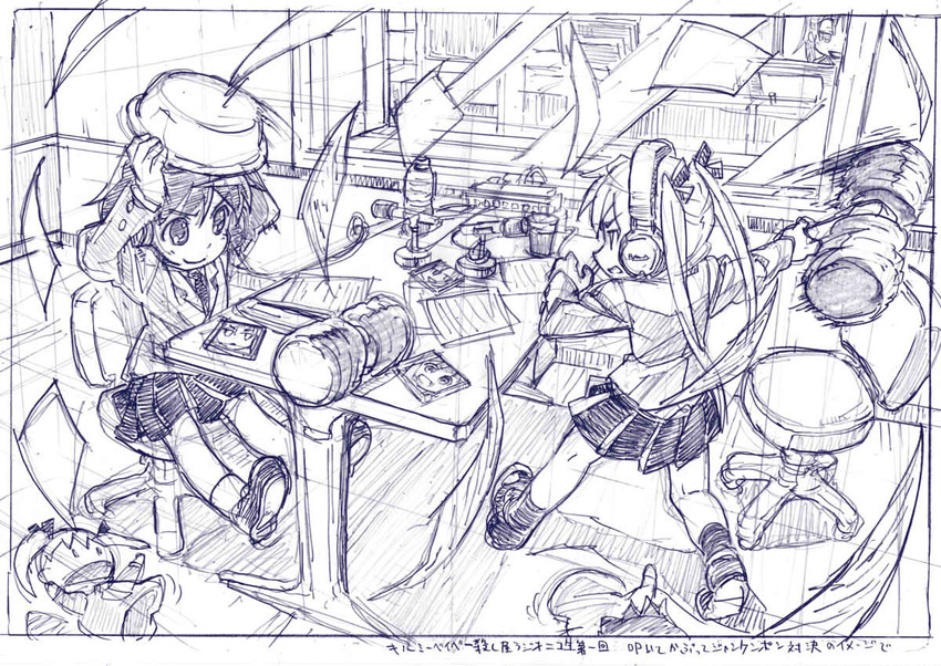 sonya and oribe yasuna (kill me baby) drawn by sakino_shingetsu