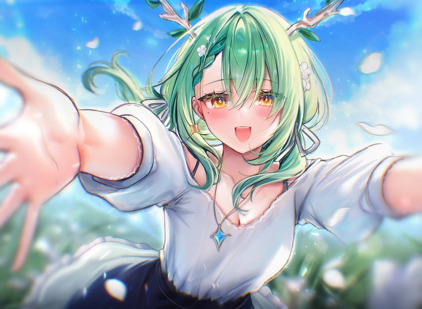 ceres fauna (hololive and 1 more) drawn by maru_ccy