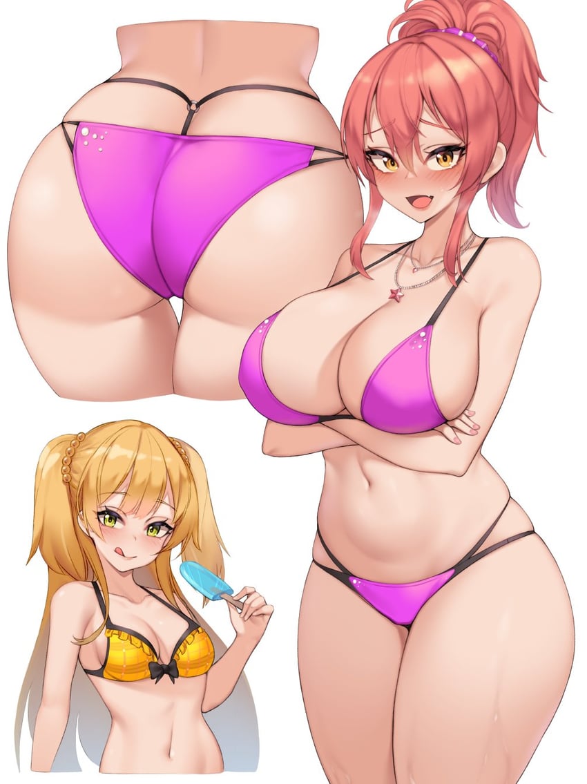 jougasaki mika and jougasaki rika (idolmaster and 1 more) drawn by kuavera