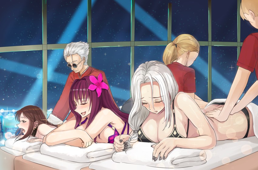 scathach, yu mei-ren, carmilla, and li shuwen (fate and 1 more) drawn by kozara14