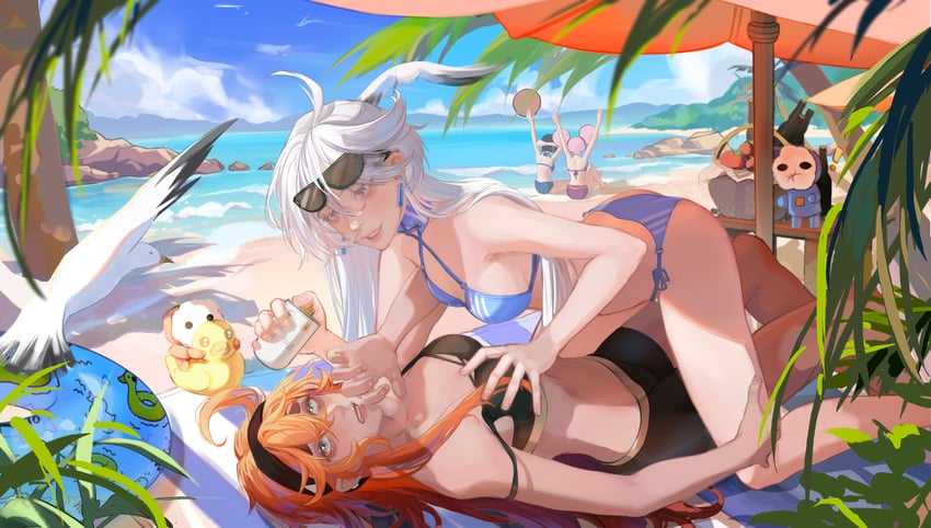 suletta mercury, miorine rembran, chuatury panlunch, nika nanaura, hots, and 1 more (gundam and 1 more) drawn by cang_(akaga204)