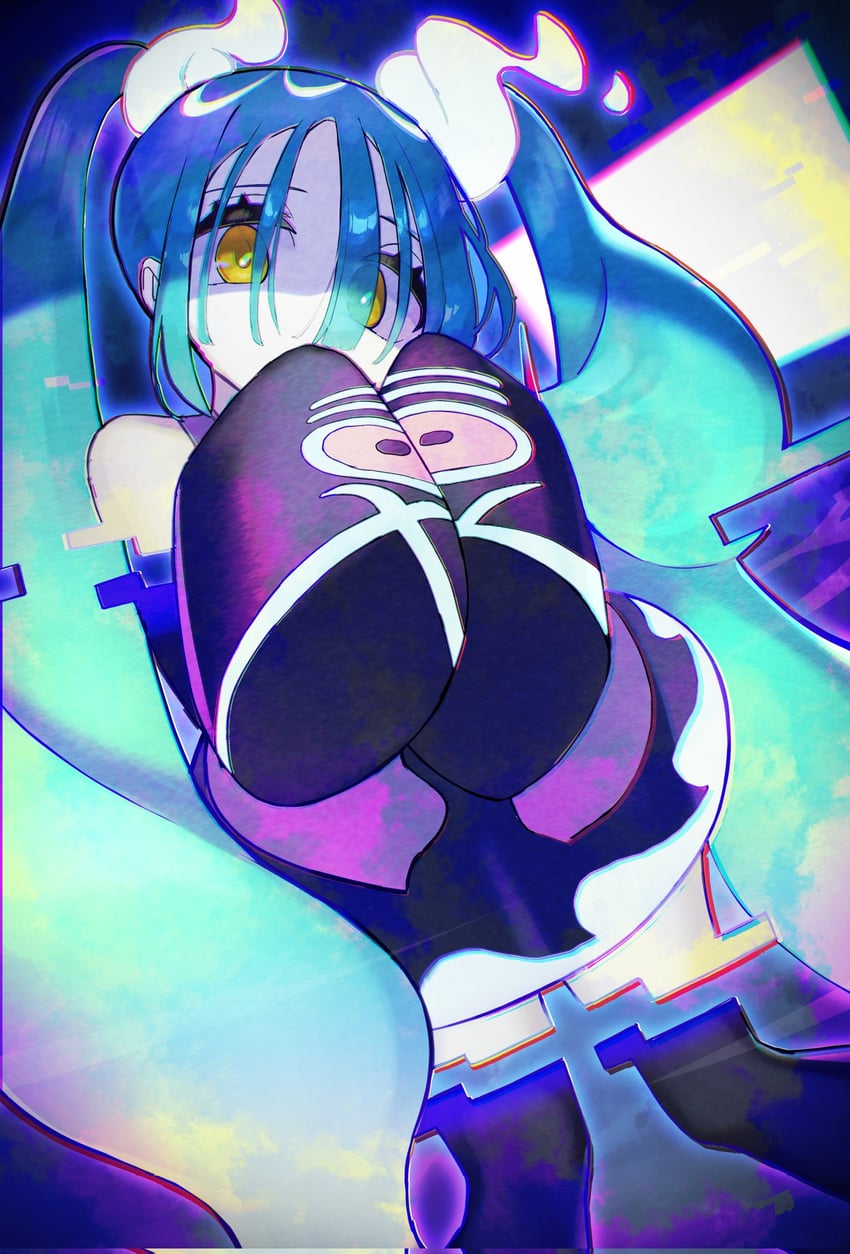hatsune miku and ghost miku (pokemon and 2 more) drawn by rindoriko