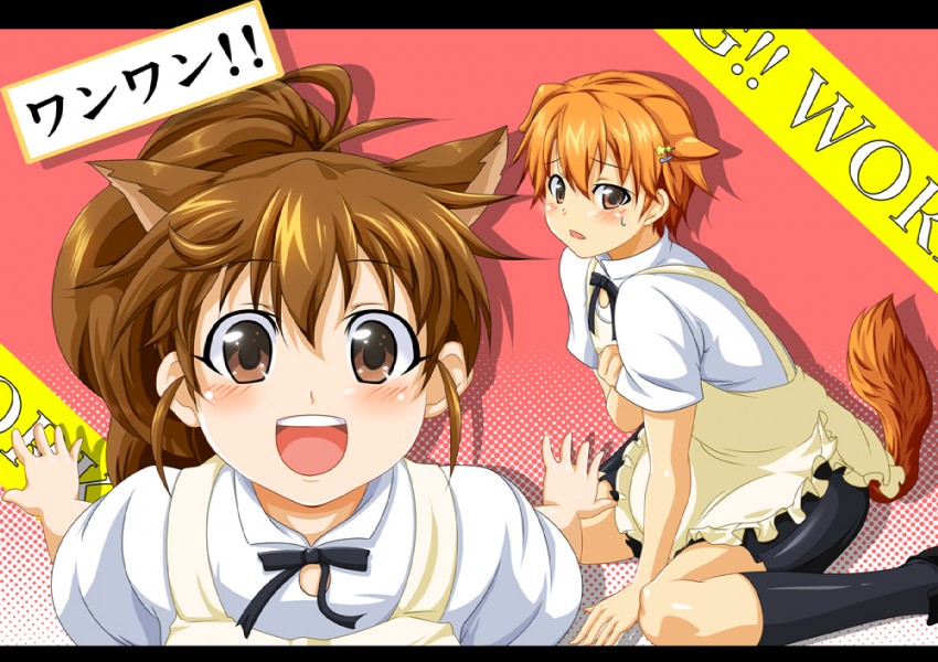 taneshima popura and inami mahiru (working!!) drawn by kazuhiro_(tiramisu)