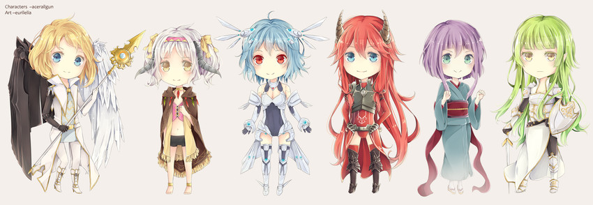 cassie, alpha, isabelle, cecilia, rynn, and 1 more (original) drawn by miss-ariellia