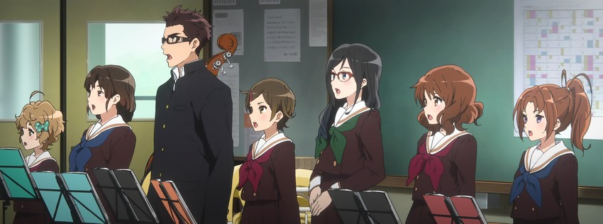 oumae kumiko, nakagawa natsuki, tanaka asuka, kawashima sapphire, katou hazuki, and 2 more (hibike! euphonium)