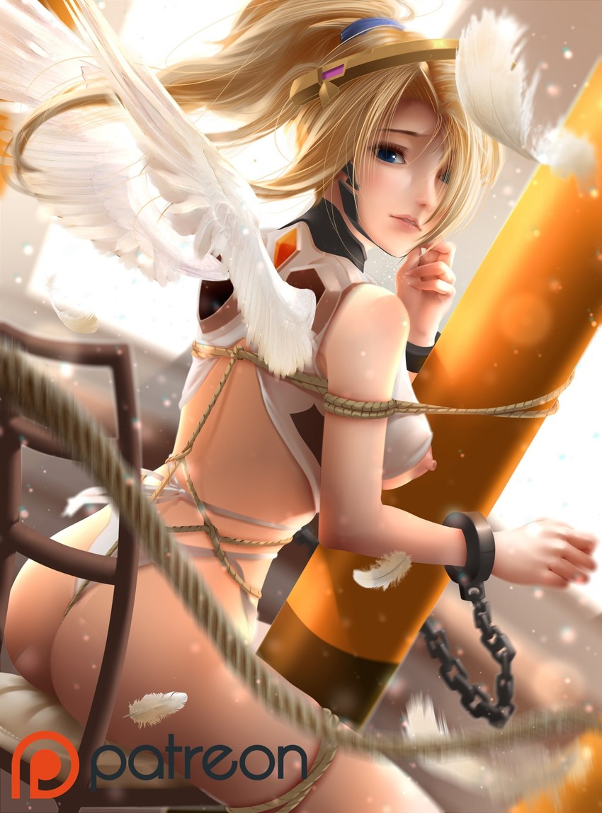 mercy (overwatch and 1 more) drawn by bearwitch