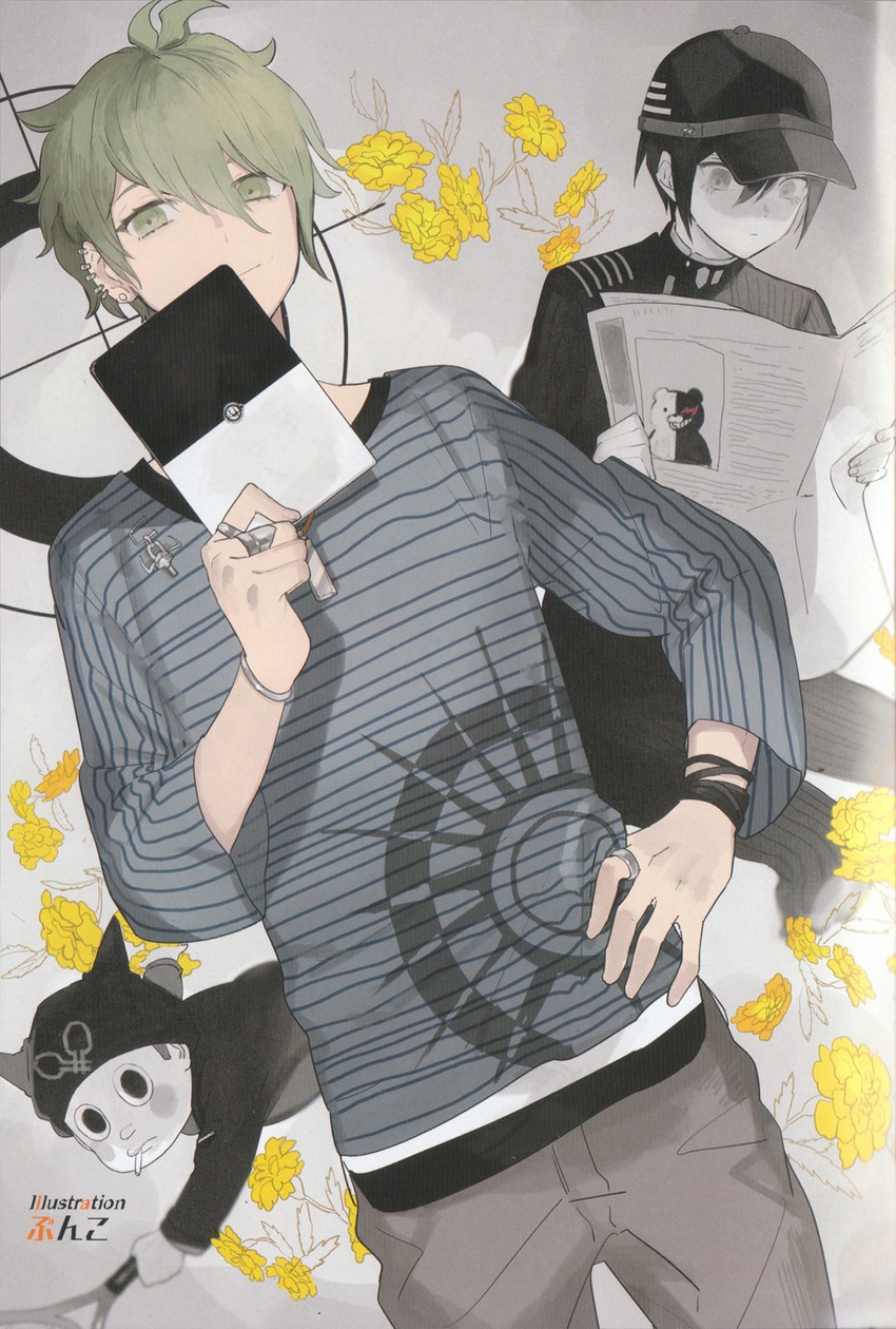 saihara shuichi, amami rantaro, and hoshi ryoma (danganronpa and 1 more)