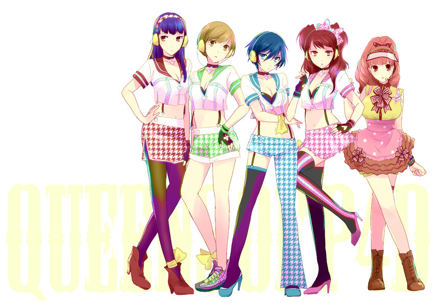 shirogane naoto, satonaka chie, kujikawa rise, amagi yukiko, and mashita kanami (persona and 3 more) drawn by shinocco