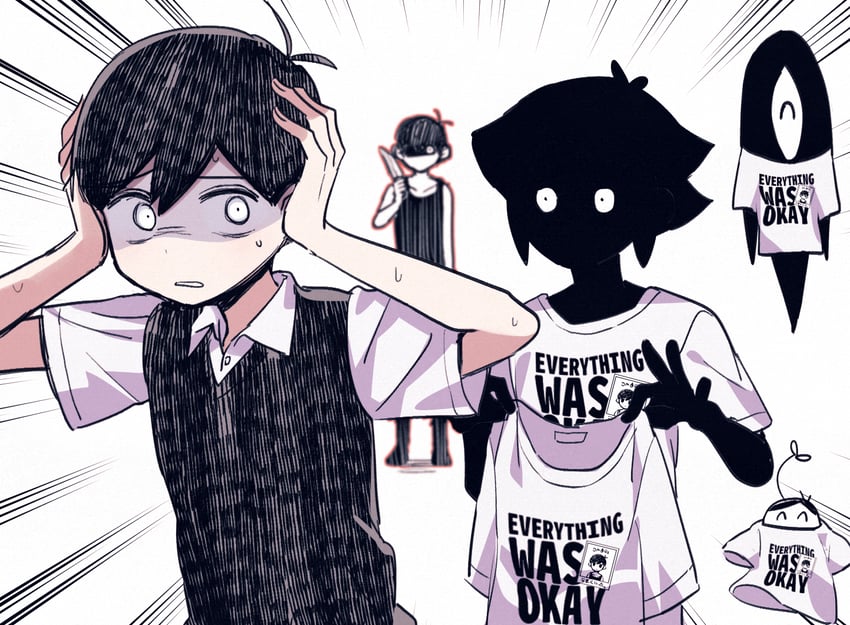 sunny, omori, something, stranger, and omoli (omori) drawn by yutsu