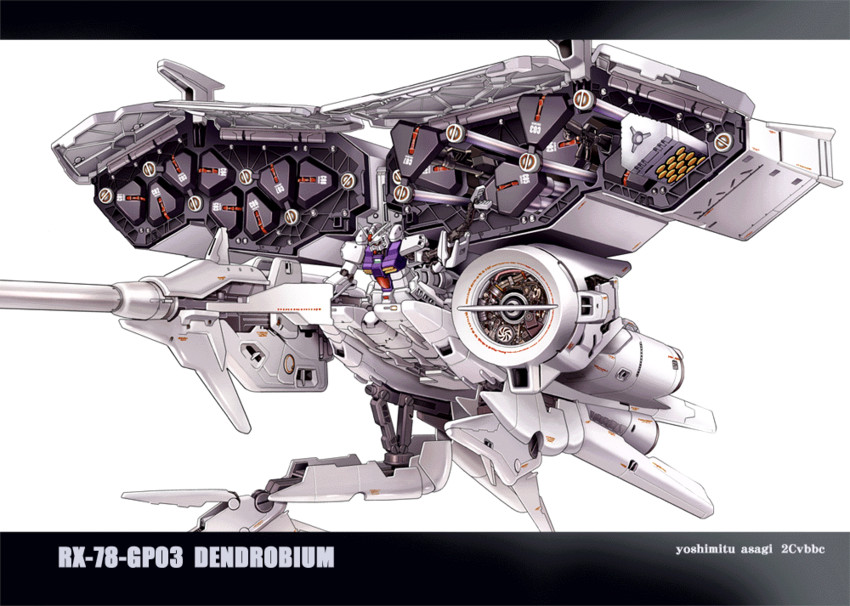 gundam gp-03 stamen and gundam gp-03 dendrobium (gundam and 1 more) drawn by asagi_yoshimitsu