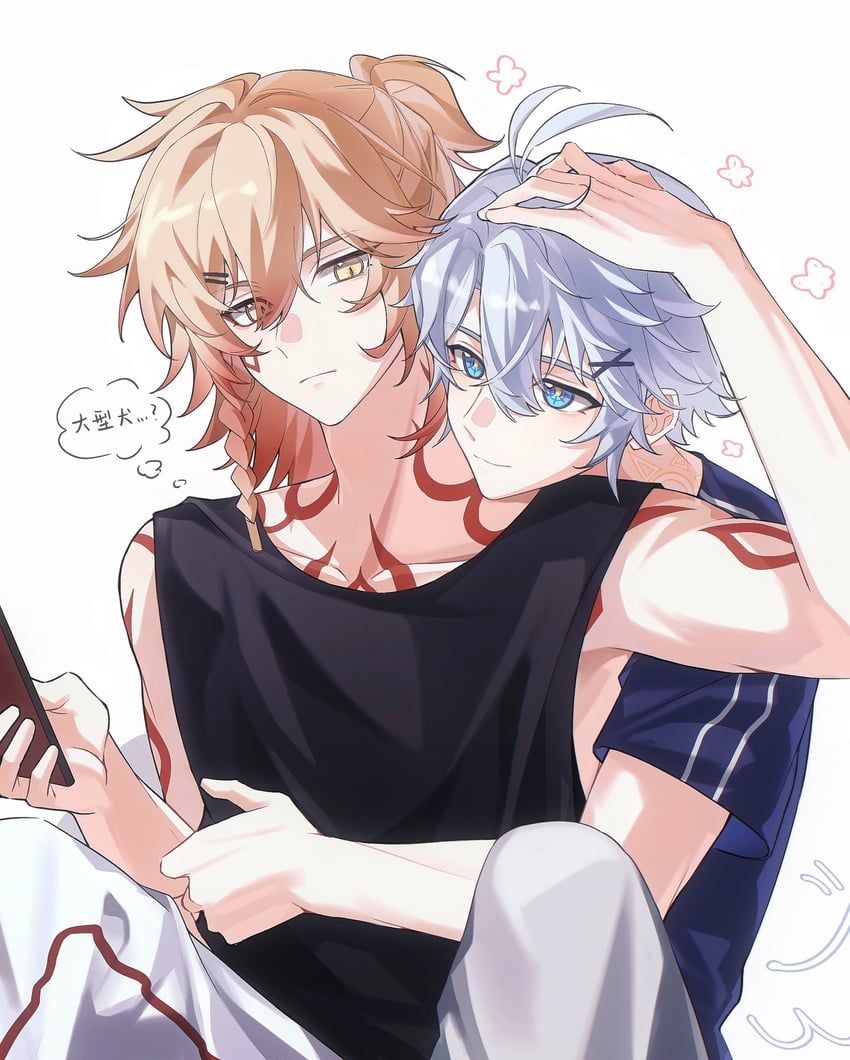 phainon and mydei (honkai and 1 more) drawn by jxunnnno