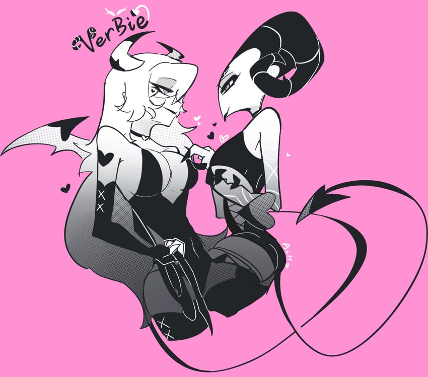 verosika mayday and barbie wire (helluva boss) drawn by onlyles