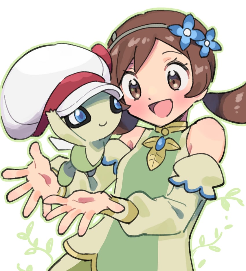 lyra and celebi (pokemon and 1 more) drawn by pumpkinpan