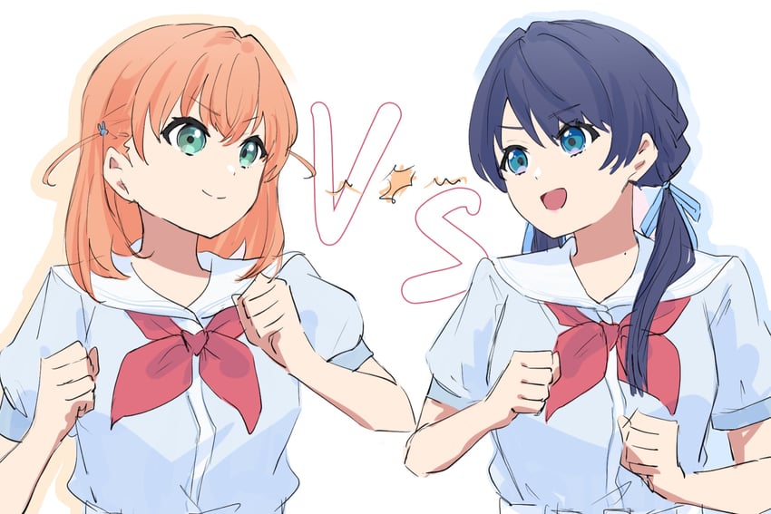 hinoshita kaho and murano sayaka (love live! and 1 more) drawn by muneta_(ntani_2)