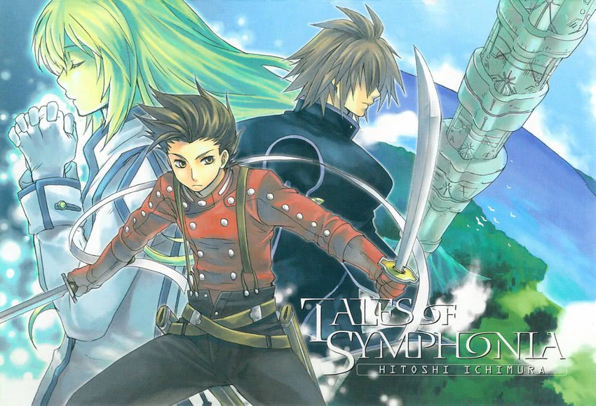 colette brunel, lloyd irving, and kratos aurion (tales of and 1 more) drawn by ichimura_hitoshi