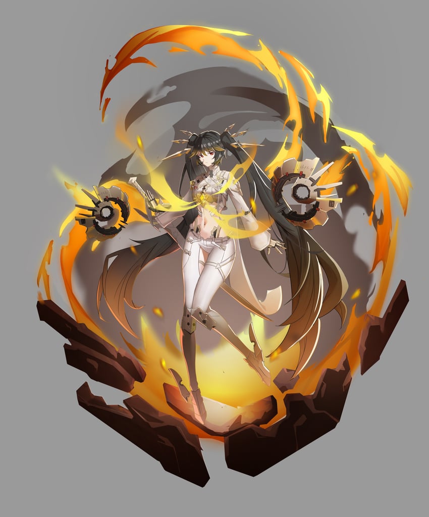 lucia and lucia: pyroath (punishing: gray raven) drawn by zhangziyussj