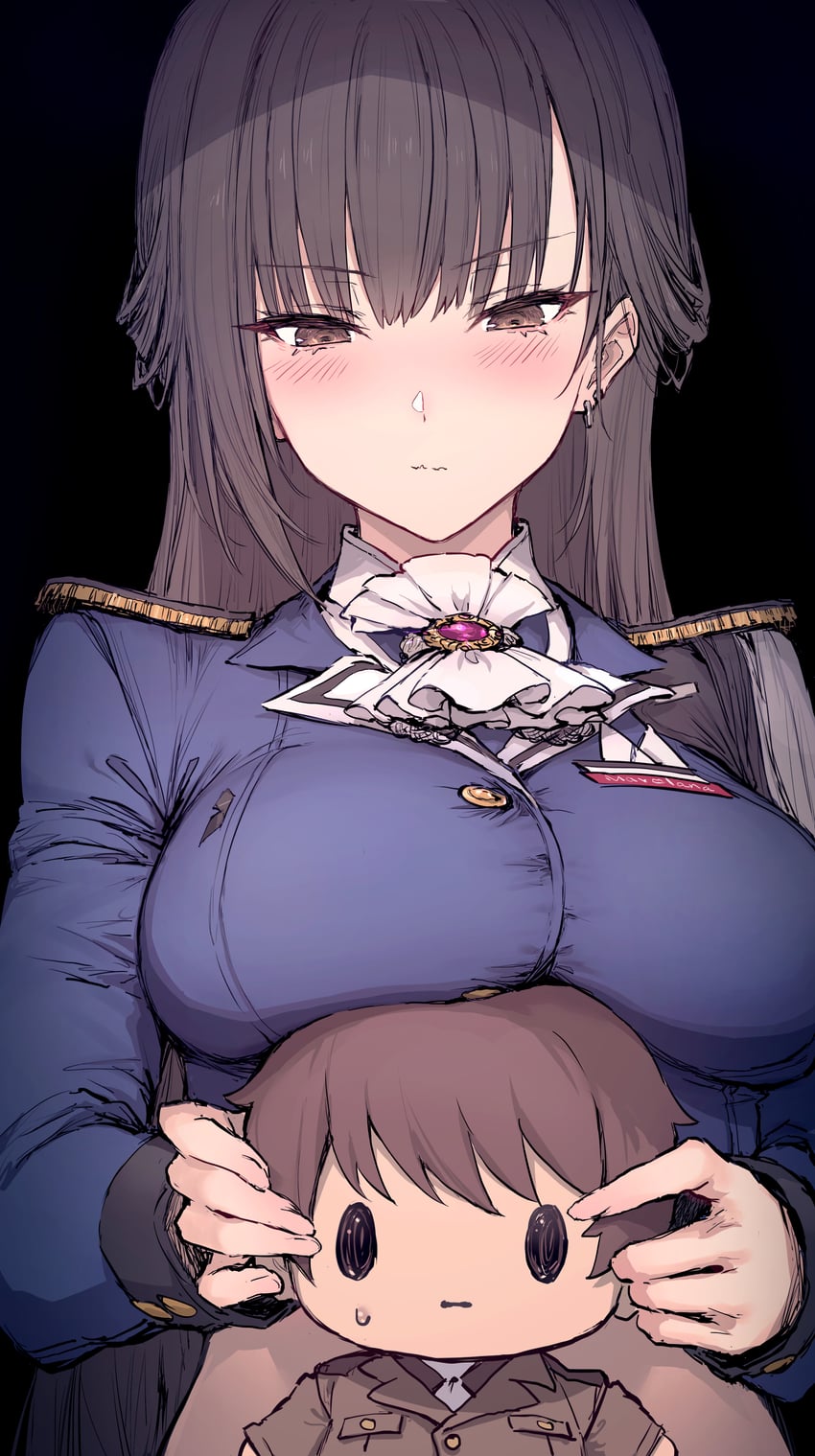 commander and marciana (goddess of victory: nikke) drawn by haoni