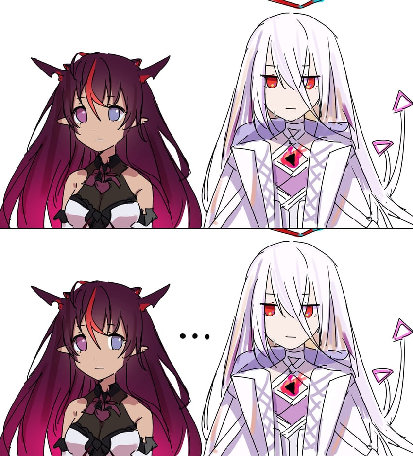 irys and omega alpha (hololive and 1 more) drawn by rakku_(rkrmz0n)