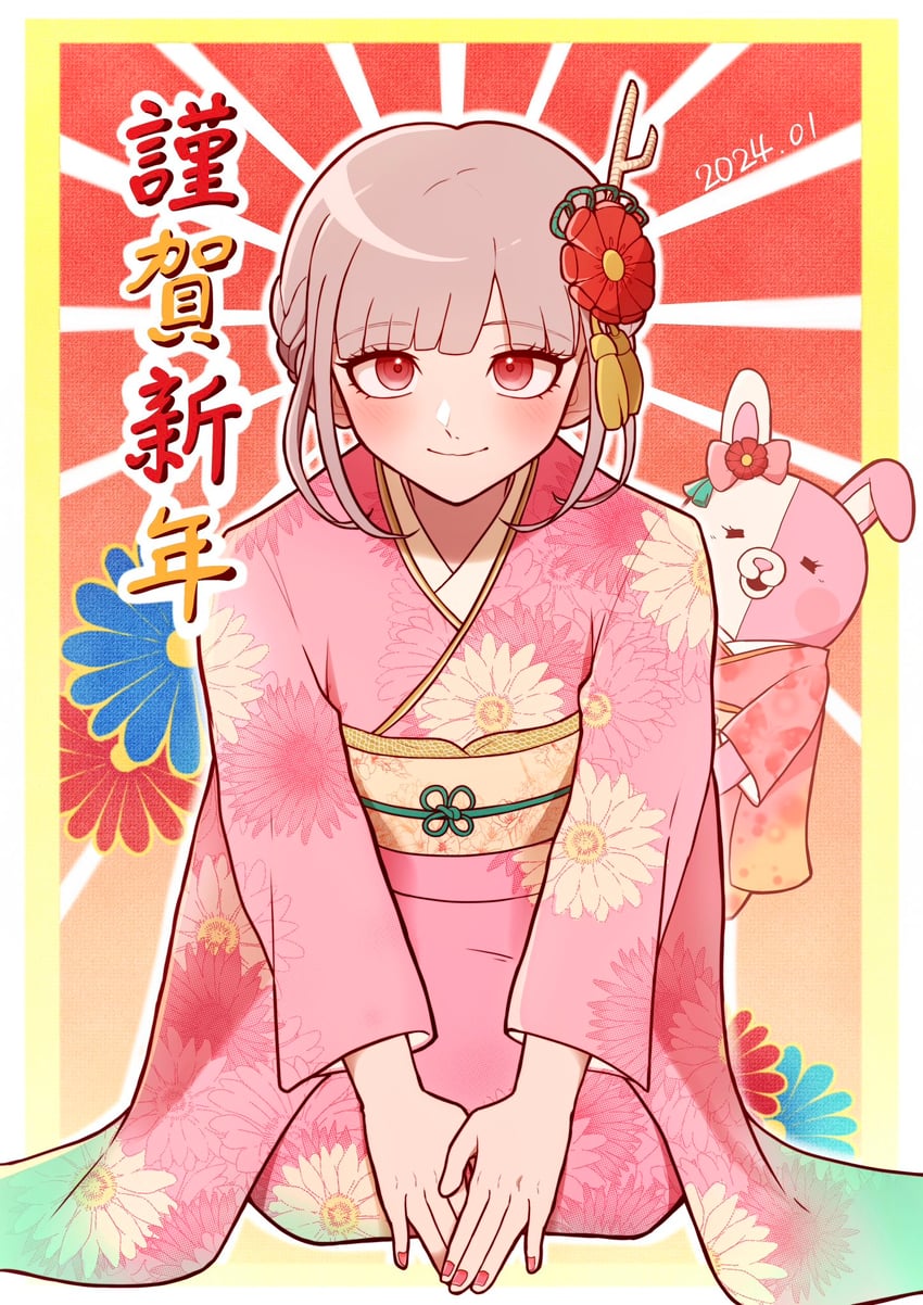 nanami chiaki and monomi (danganronpa and 1 more) drawn by kirin_(suzoke_1)