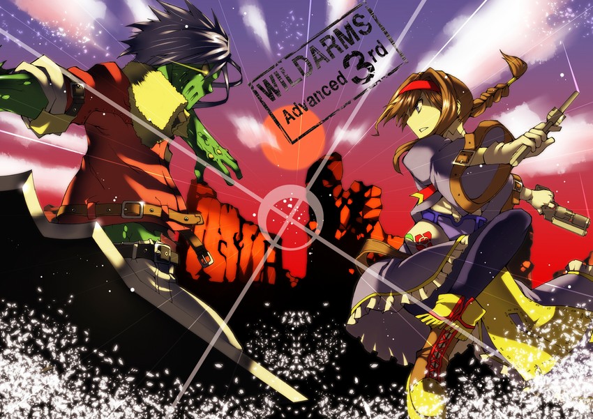 virginia maxwell and janus cascade (wild arms and 1 more) drawn by yosimura