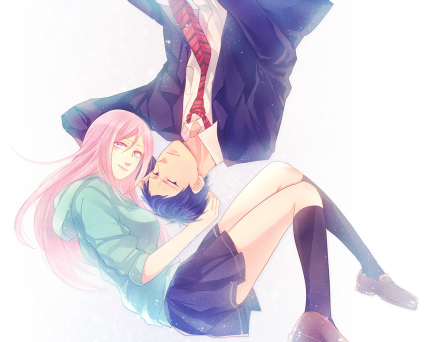 aomine daiki and momoi satsuki (kuroko no basuke) drawn by kokoen