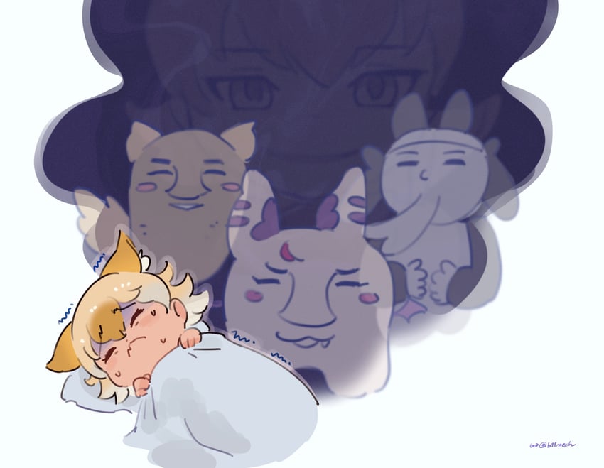 caracal, coyote, and coyopotato (kemono friends and 1 more) drawn by beleven