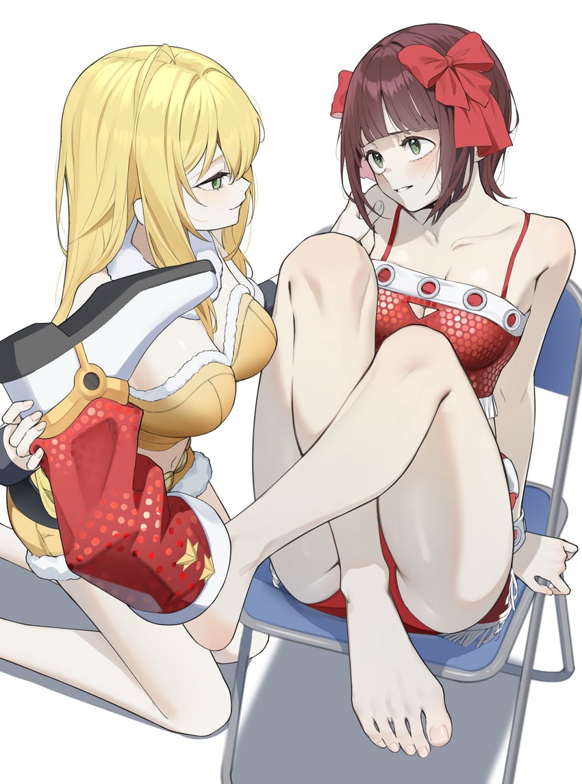 hoshii miki and amami haruka (idolmaster and 1 more) drawn by pero_(peroneko0510)