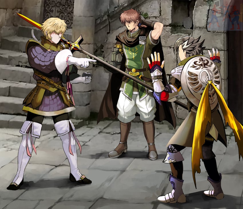 hector, mandricardo, and roland (fate and 1 more) drawn by gaegyejeong