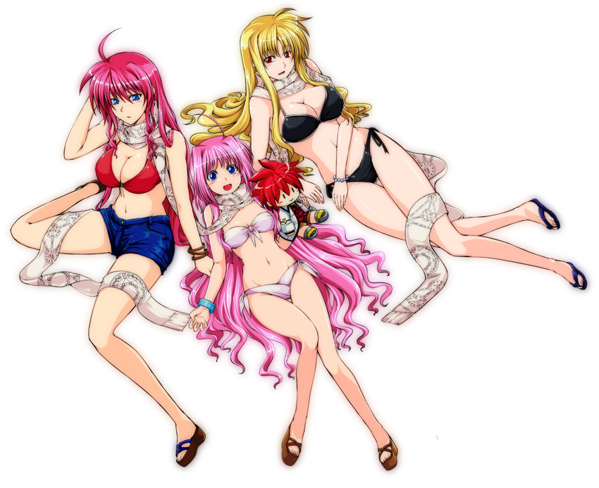 fate testarossa, signum, caro ru lushe, and erio mondial (lyrical nanoha and 1 more) drawn by hagane_soushi
