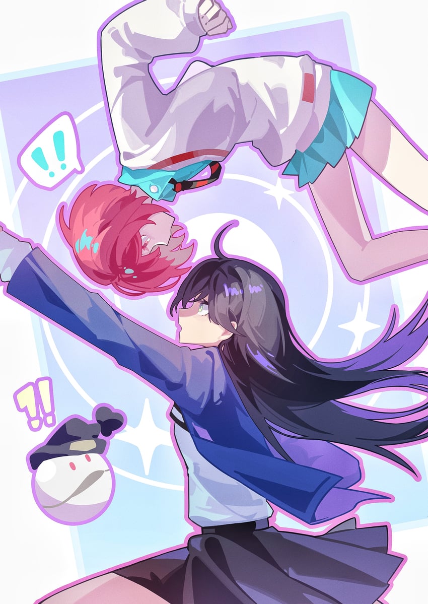 amate yuzuriha, haro, and nyaan (gundam and 1 more) drawn by haobuguniao