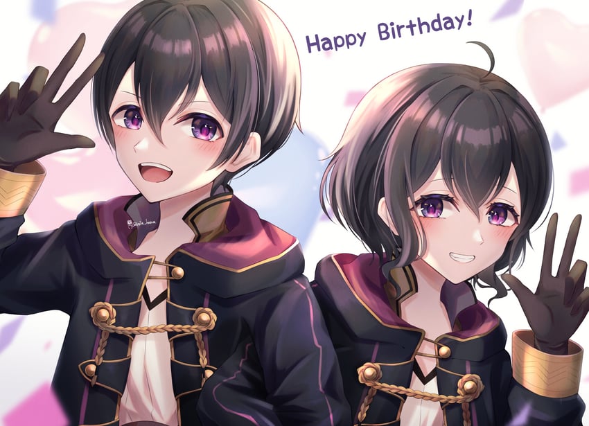 female morgan and male morgan (fire emblem and 1 more) drawn by reia_hana