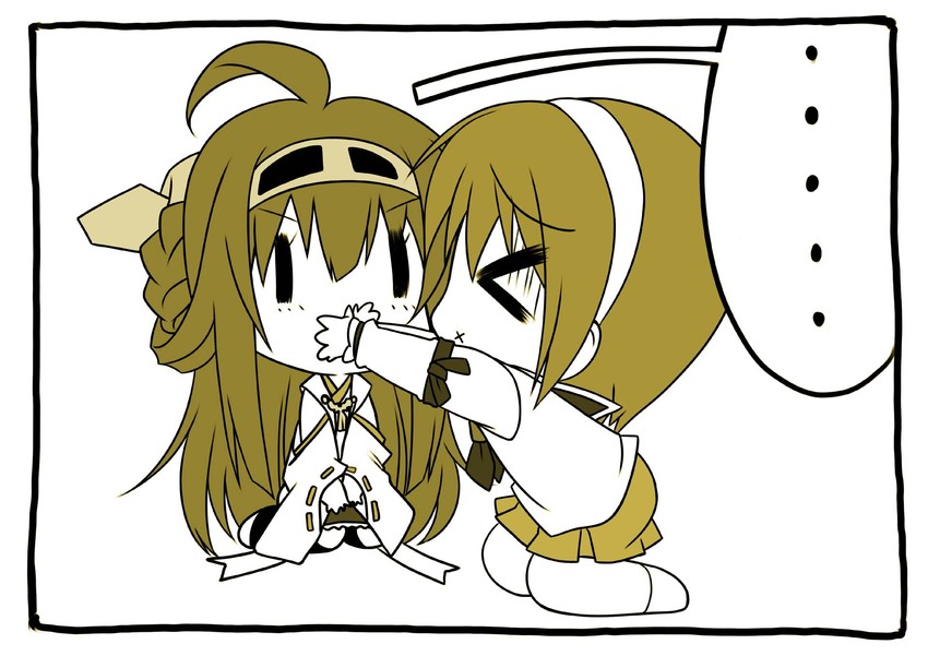 kongou and natori (kantai collection) drawn by senomoto_hisashi