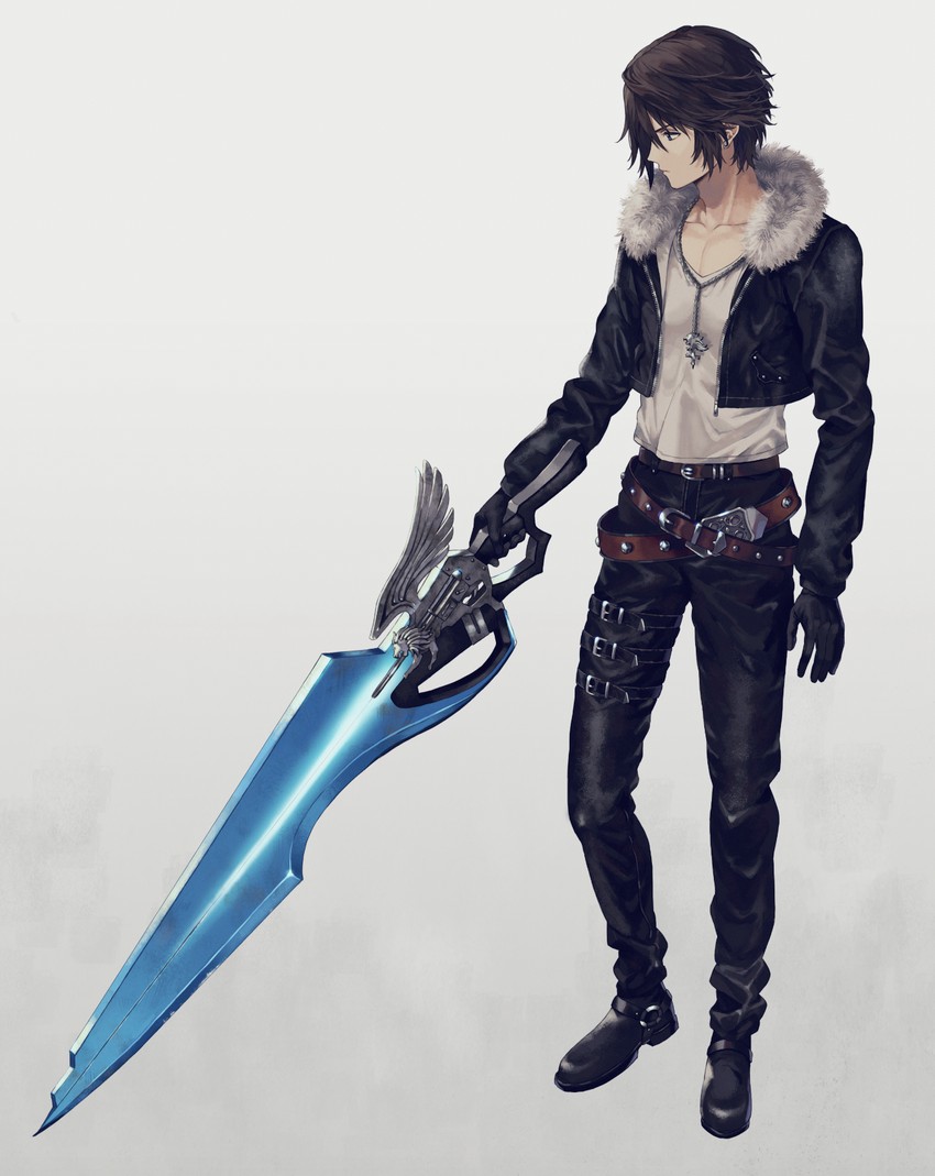 squall leonhart and griever (final fantasy and 1 more) drawn by 234_(1234!)