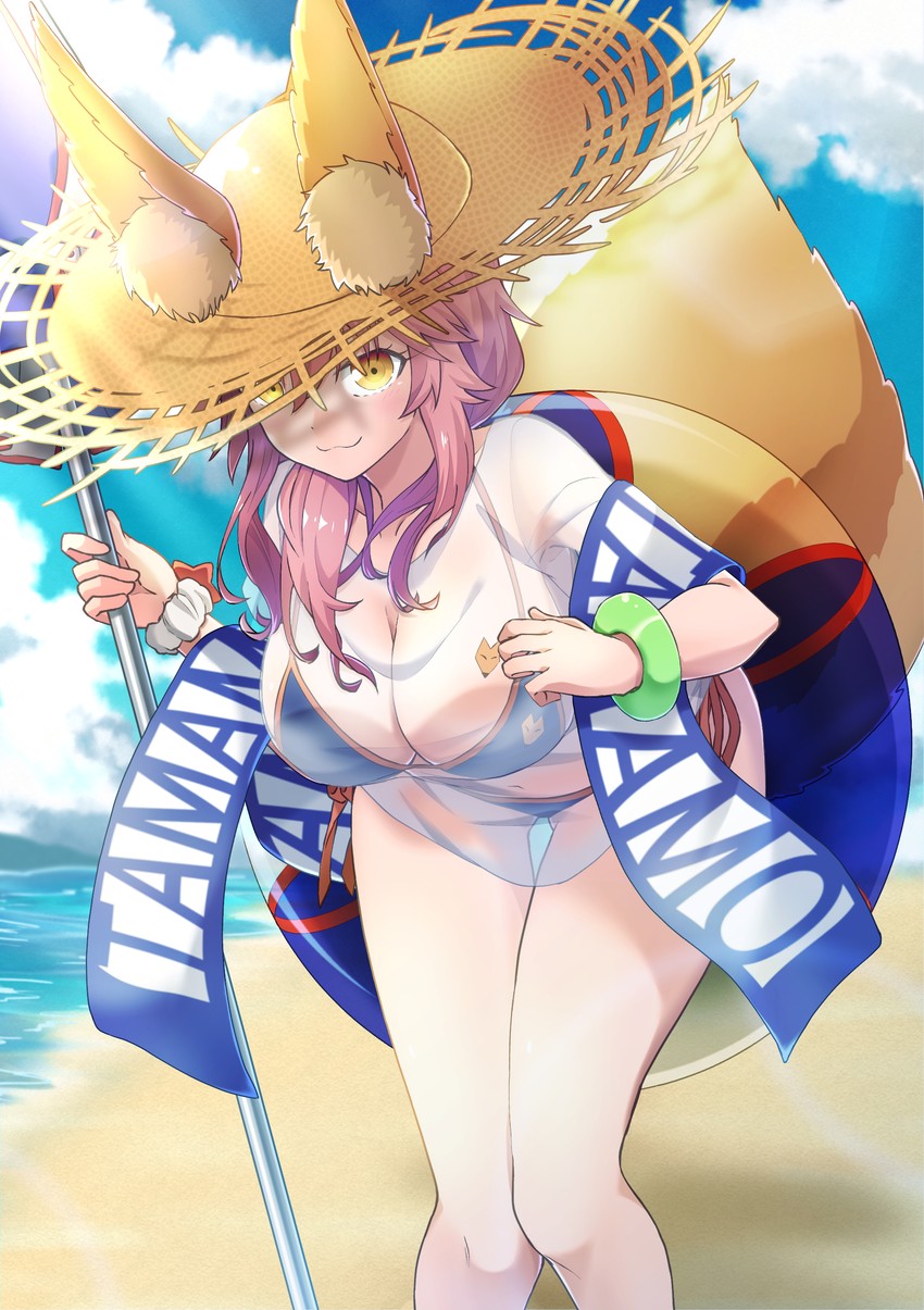 tamamo and tamamo no mae (fate and 3 more) drawn by azami_masurao