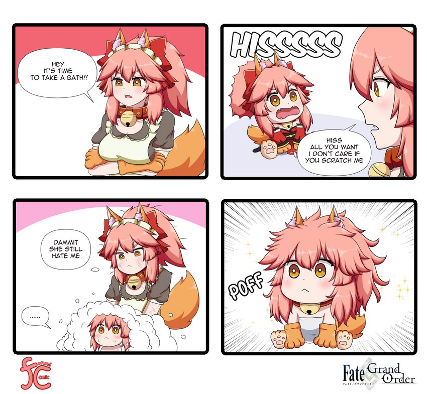 tamamo and tamamo cat (fate and 1 more) drawn by keita_naruzawa