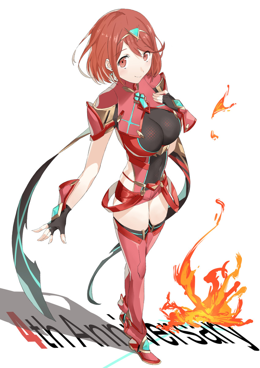 pyra (xenoblade chronicles and 1 more) drawn by mia_cbx