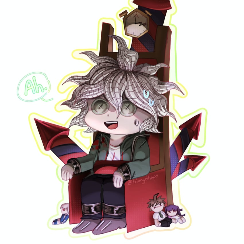 nanami chiaki, komaeda nagito, hinata hajime, and tsumiki mikan (danganronpa and 2 more) drawn by triangelguy
