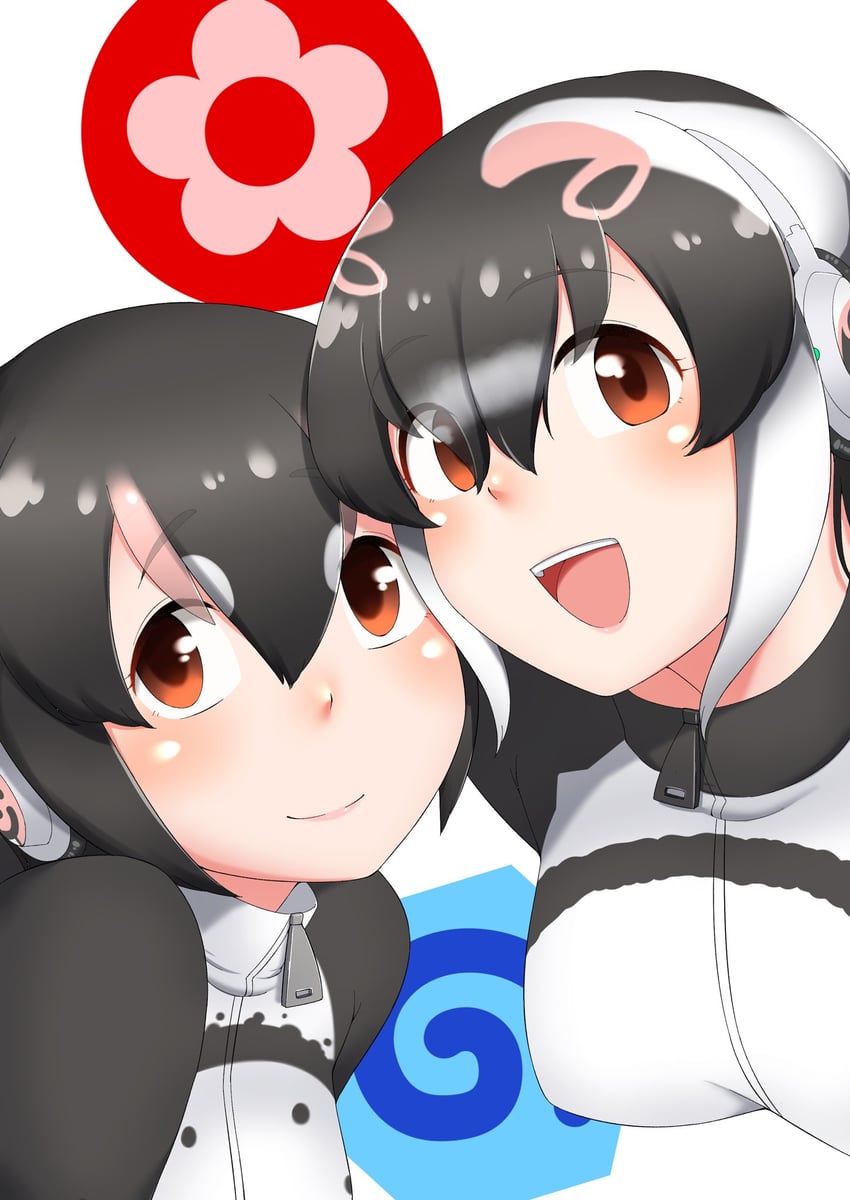 humboldt penguin and african penguin (kemono friends) drawn by hitonoko