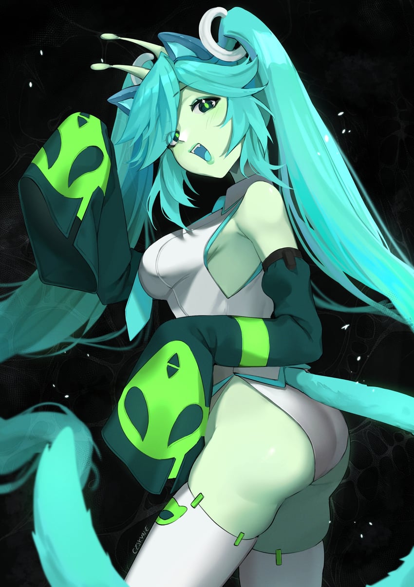 hatsune miku and glorpi miku (vocaloid) drawn by ceskyne