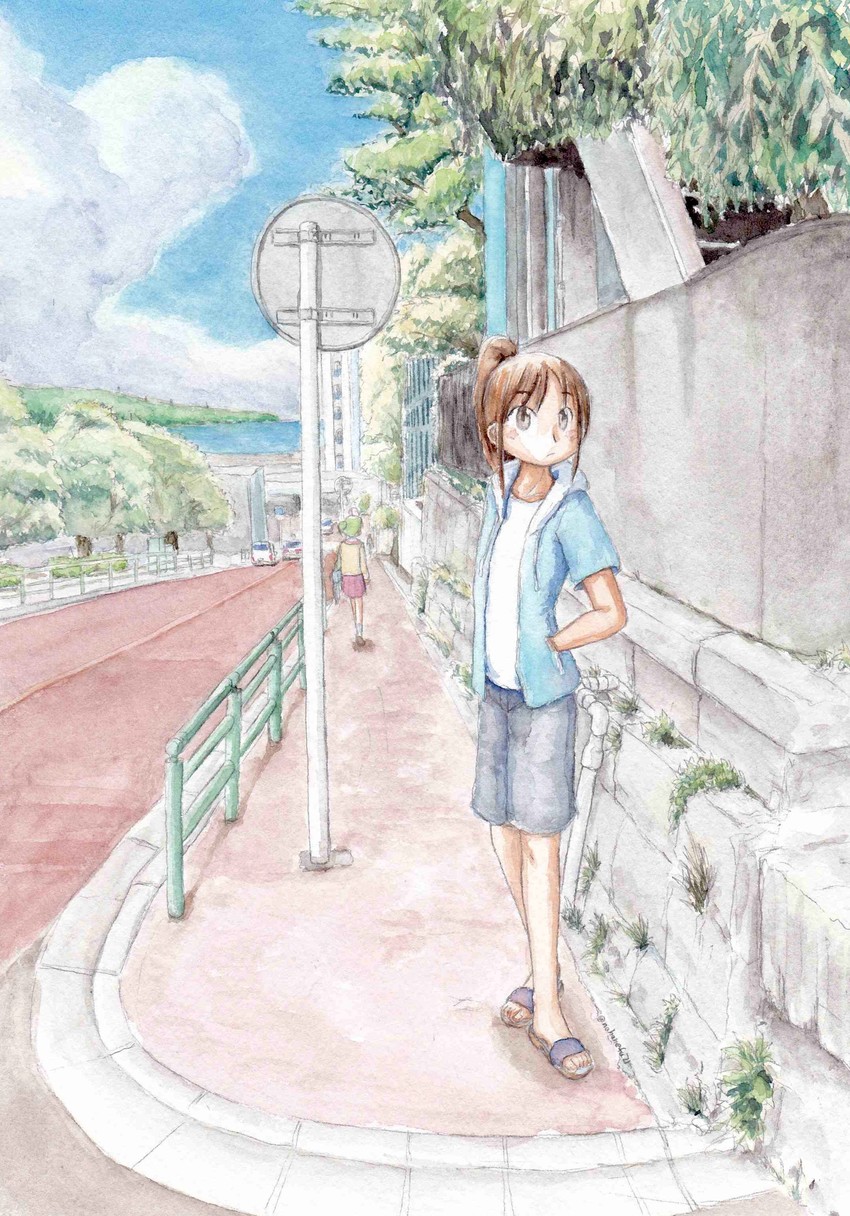nagumo midori and weboshii (nichijou and 1 more) drawn by twingle_(keikyu210001)