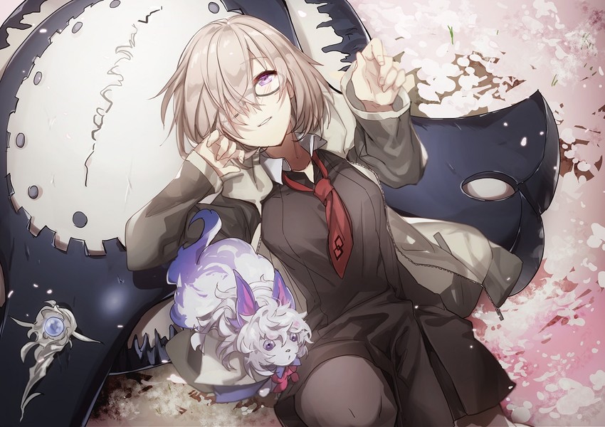 mash kyrielight and fou (fate and 1 more) drawn by no-kan