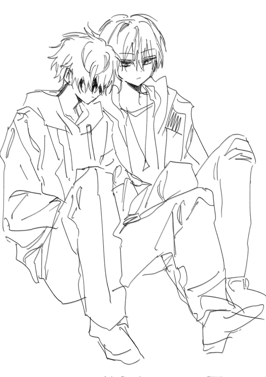 shinonome akito and aoyagi touya (project sekai) drawn by goguma_wagamja