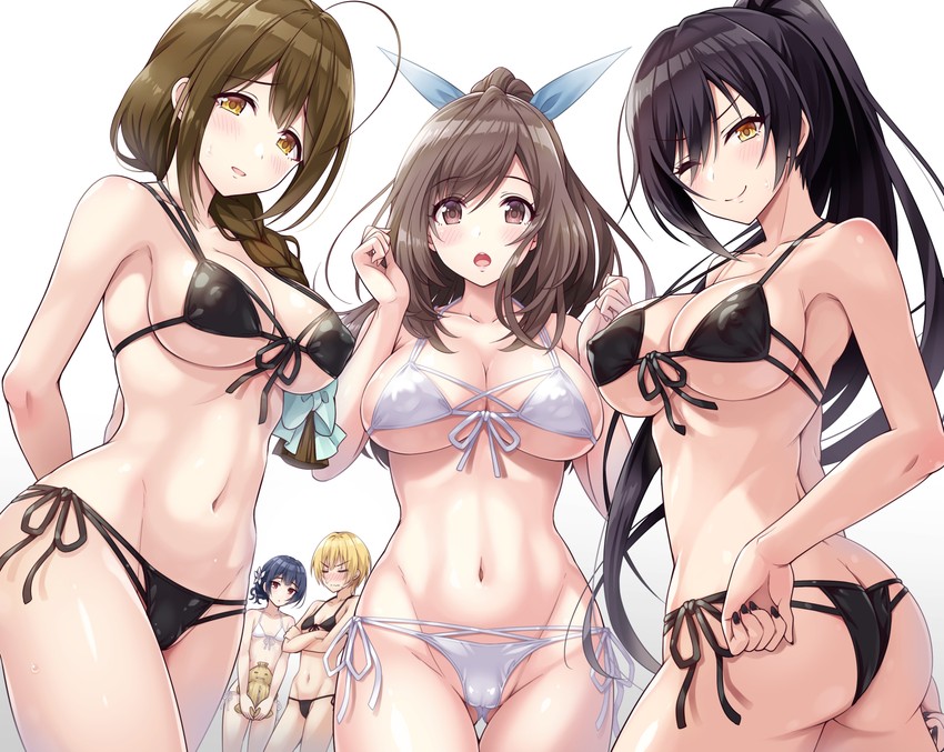 shirase sakuya, kuwayama chiyuki, morino rinze, tsukioka kogane, and saijo juri (idolmaster and 1 more) drawn by urabi_(tomatohouse)