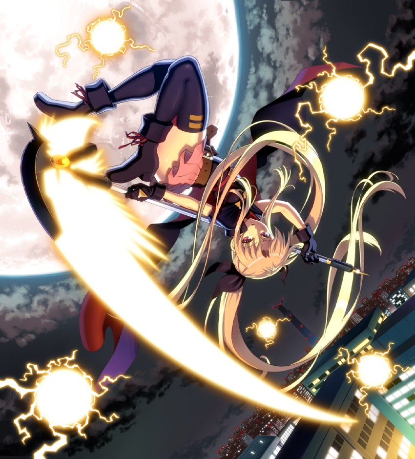 fate testarossa and bardiche (lyrical nanoha and 2 more) drawn by pairan