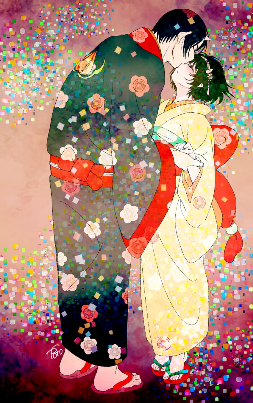 hoozuki and peach maki (hoozuki no reitetsu) drawn by e-0057